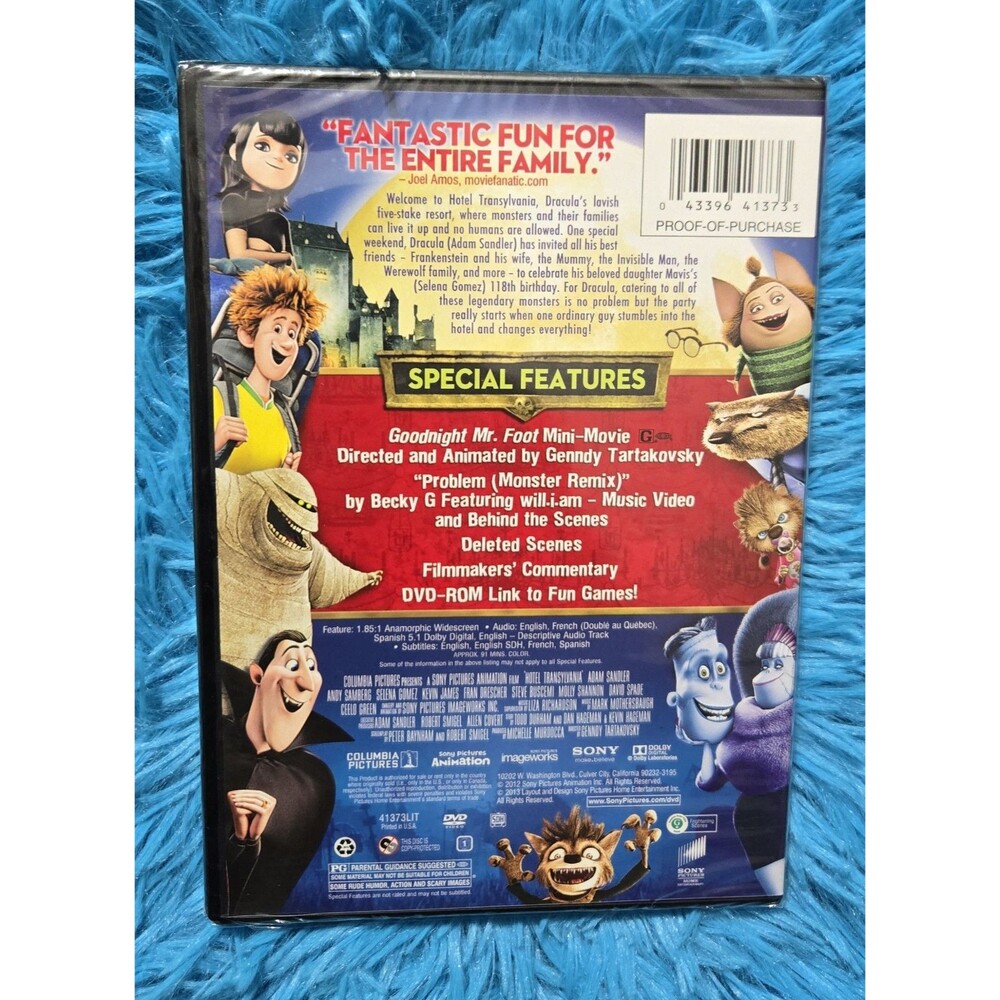 Hotel Transylvania (DVD, 2012) Includes Mini Movie- New Sealed - Picture 2 of 2